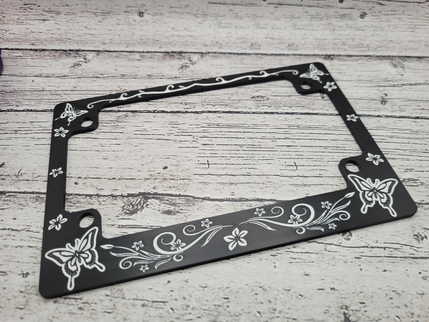 Butterfly Motorcycle License Plate Frame