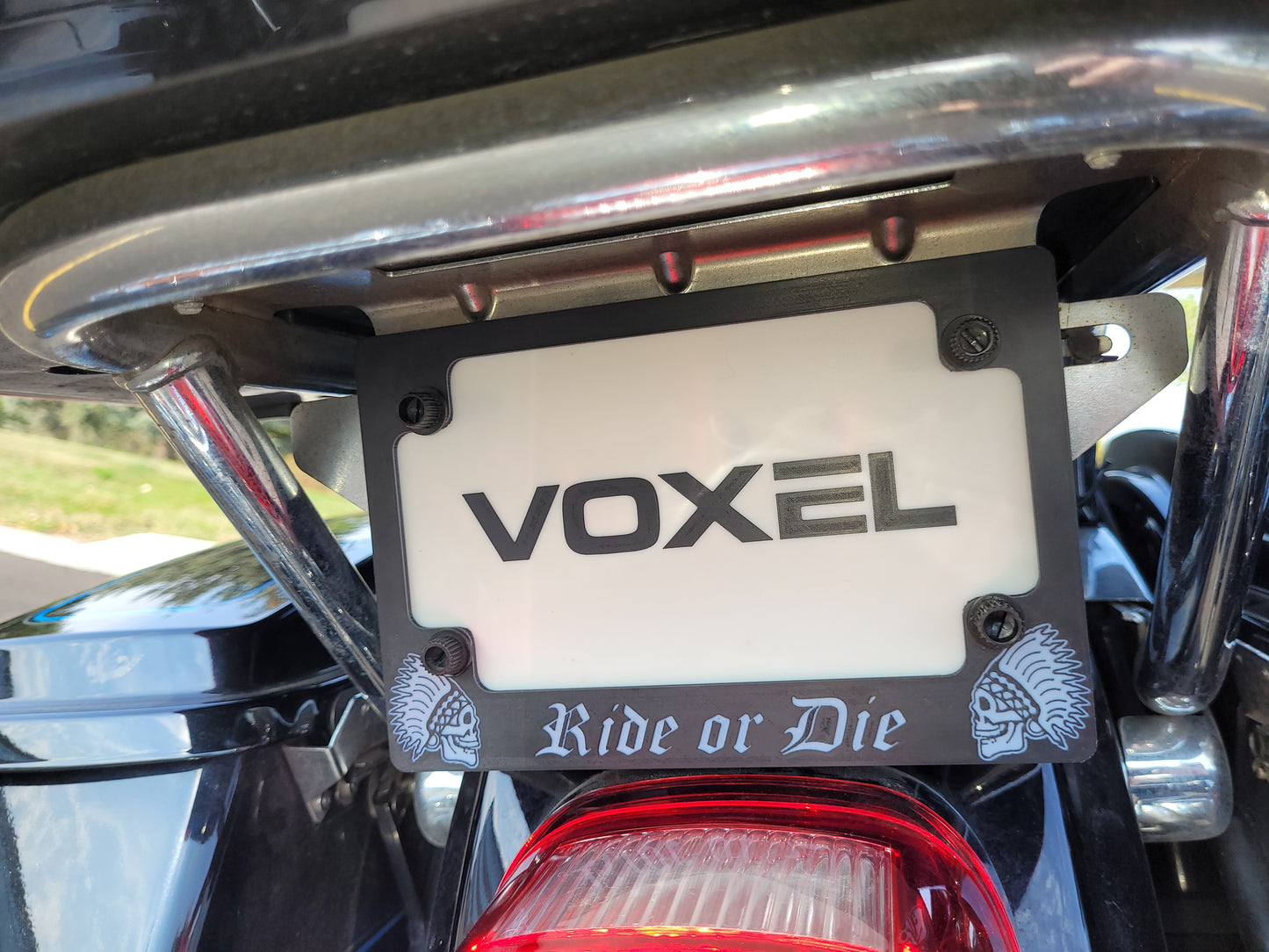 Ride or Die Motorcycle License Plate Frame