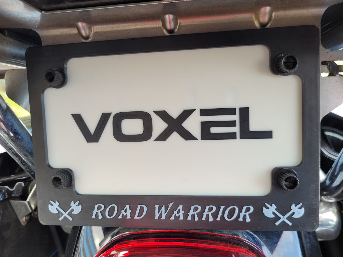 Road Warrior Motorcycle License Plate Frame