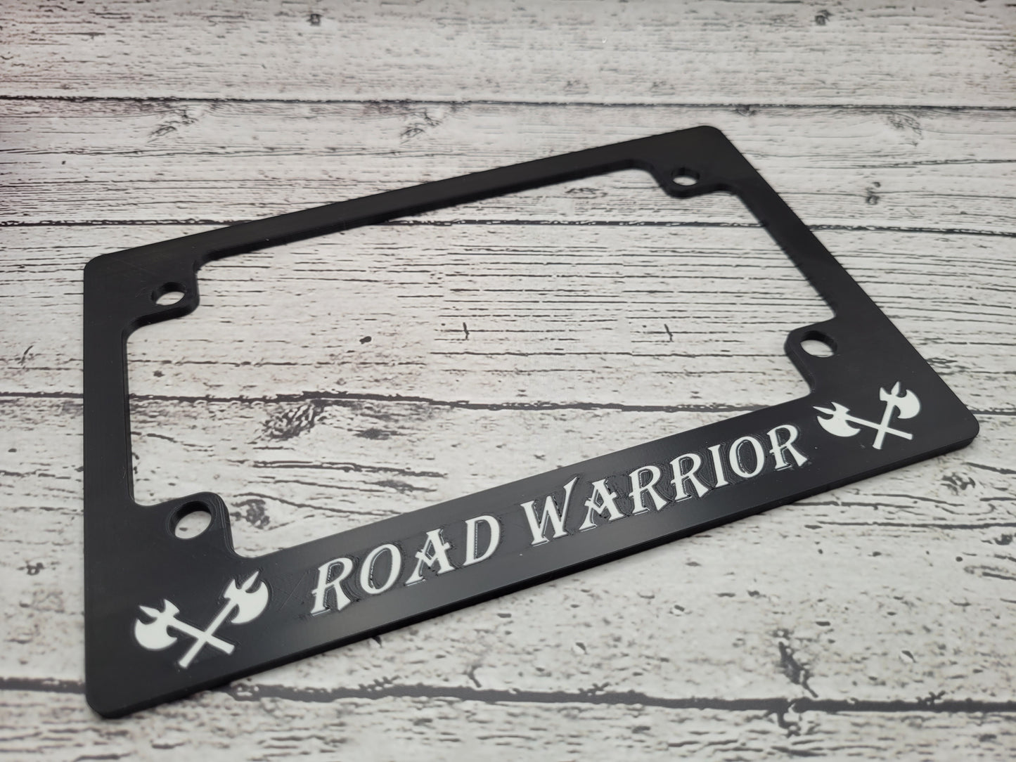 Road Warrior Motorcycle License Plate Frame